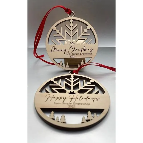 Boule de Noël en Bois Personnalisable - Fabrication Française