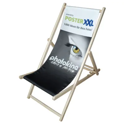 Transat Publicitaire Bois Hêtre Massif Taille L - Personnalisable