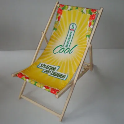 Transat Publicitaire Bois Hêtre Massif Taille L - Personnalisable