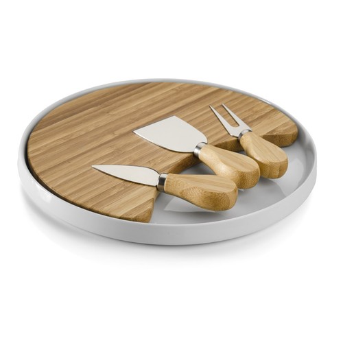 Plateau à fromage en bois avec couteau personnalisable