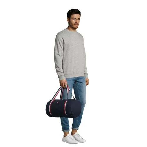 Sac Polochon Personnalisable Coton - Rayures Contrastées
