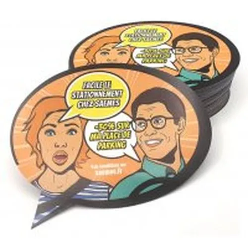 Magnet Bulle Personnalisé 9,9x7,6cm - Fabrication Française Express 3 jours