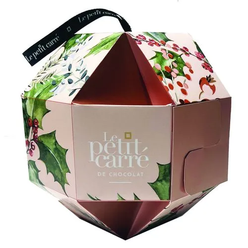 Boule de Noël Chocolat 17 cm Personnalisable - 5 Saveurs Premium