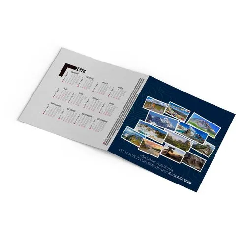 CARTE DE VOEUX - RANDONNEES 2026  AVEC ENVELOPPE - SANS MARQUAGE