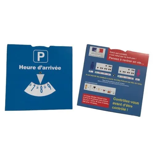 Disques de stationnement double fonction simple pochette
