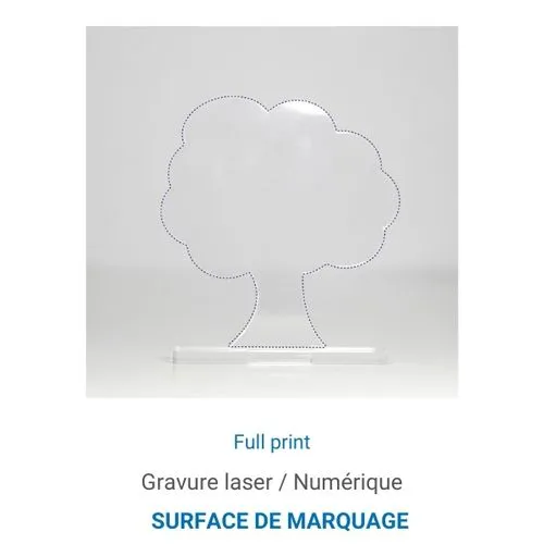 Trophée en plexiglas ARBRE - France 3 mm