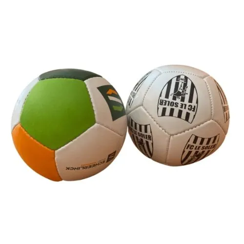 Mini-Ballon de Foot Personnalisé en Cuir PVC - Cousu Main