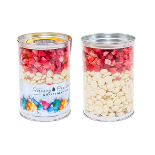 Boire du chocolat - blanc à la fraise