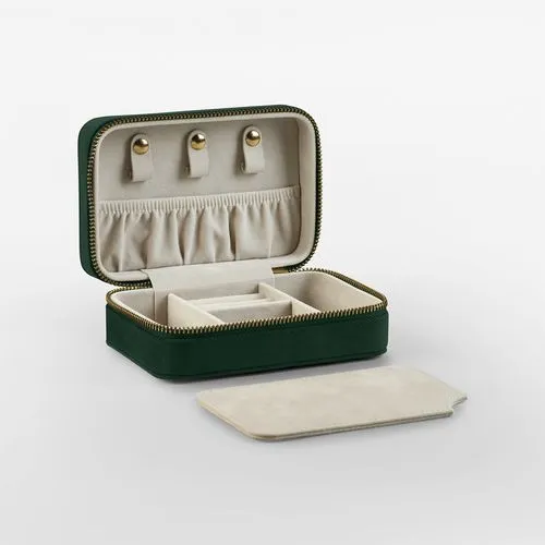 Boîte à bijoux de voyage en velours