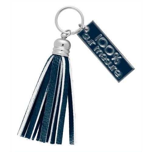 Porte-clés Pompon Métal Personnalisable - Émaillage 1 Couleur