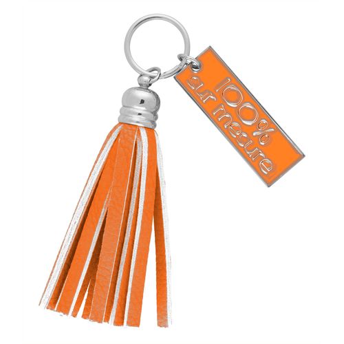 Porte-clés Pompon Métal Personnalisable - Émaillage 1 Couleur