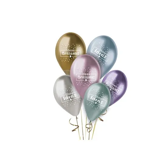 Ballon Latex Brillant Rose Vif Personnalisé - Sérigraphie 1 Couleur