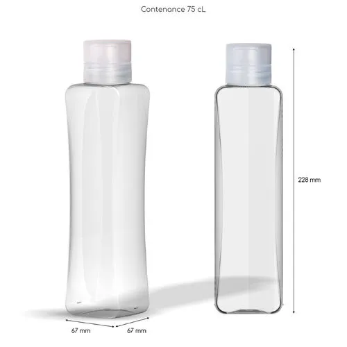 Gourde transparente 75 cl Made in France - Plastique recyclé personnalisée