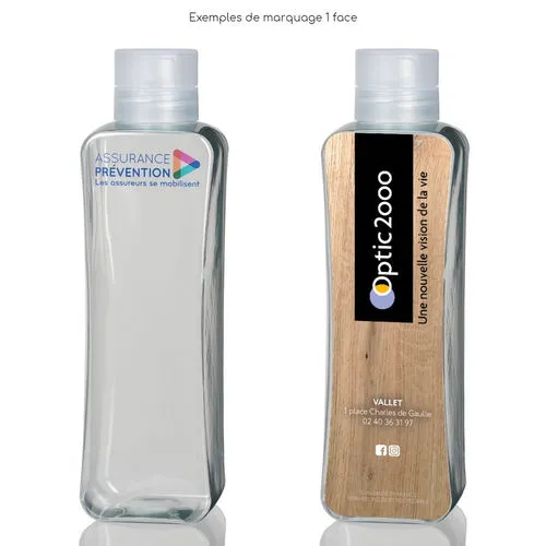 Gourde transparente 75 cl Made in France - Plastique recyclé personnalisée