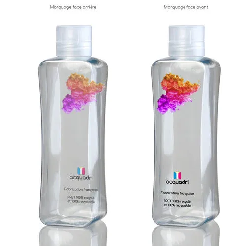 Gourde transparente 75 cl Made in France - Plastique recyclé personnalisée