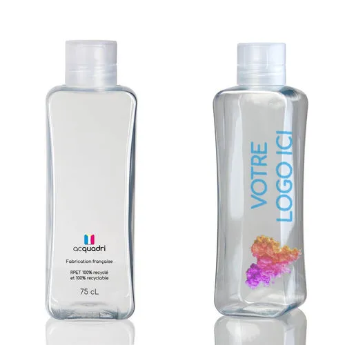 Gourde transparente 75 cl Made in France - Plastique recyclé personnalisée