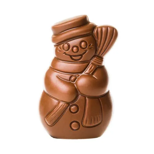 Bonhomme de Neige Chocolat Bio 50g - Cadeau Client Personnalisable
