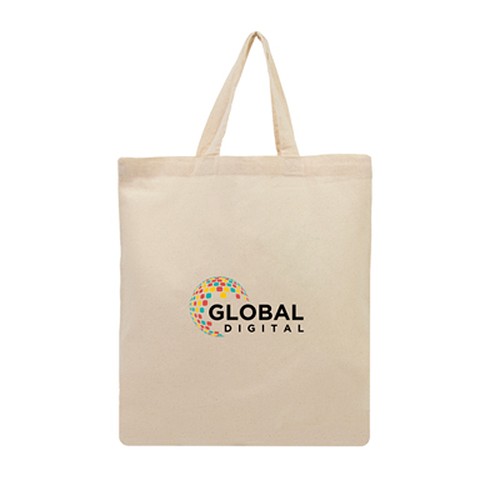 Sac Shopping Coton 140g Personnalisable | Anses Courtes 37x42cm