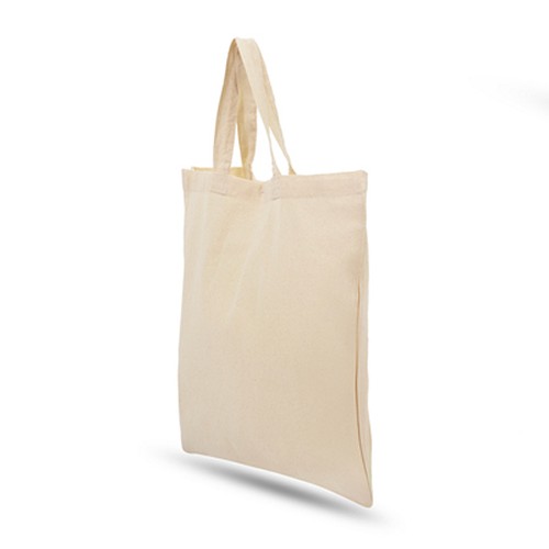 Sac Shopping Coton 140g Personnalisable | Anses Courtes 37x42cm