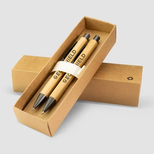 Coffret Stylo et Porte-Mines en Bambou Personnalisable