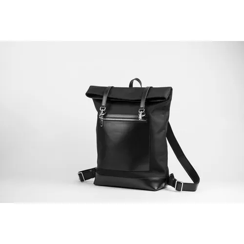 Sac à dos Rolltop personnalisable - Nylon recyclé et cuir premium