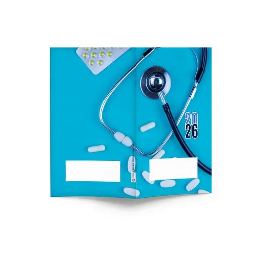 AGENDA ECO POCHE 2026 - THEME PHARMA-1 - 95 x 165 mm - QUINZAINIER 64 PAGES - COUVERTURE 380g QUADRI PAGES 1 ET 4 - PELLICULAGE BRILLANT RECTO - PIQURE 2 POINTS METAL