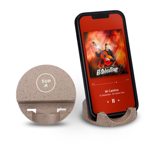 Porte-clés Support Téléphone 2 en 1 - Zamac et PU Personnalisable