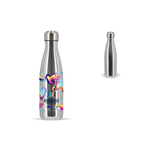 Bouteille Isotherme Chromée 500 ml - Acier Recyclé Premium