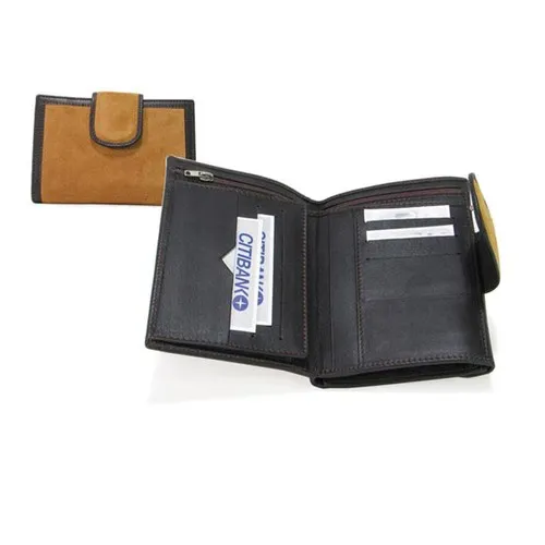 Porte-monnaie cuir suédé personnalisable - Cadeau client premium