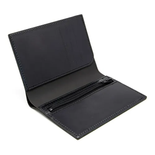 PORTEFEUILLE VERTICAL EN CUIR VERITABLE NOIR - MADE IN EUROPE