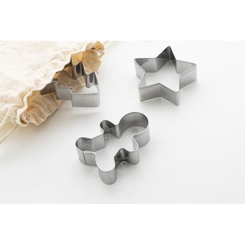 Set de 3 Emporte-Pièces de Noël Personnalisables en Acier Inoxydable