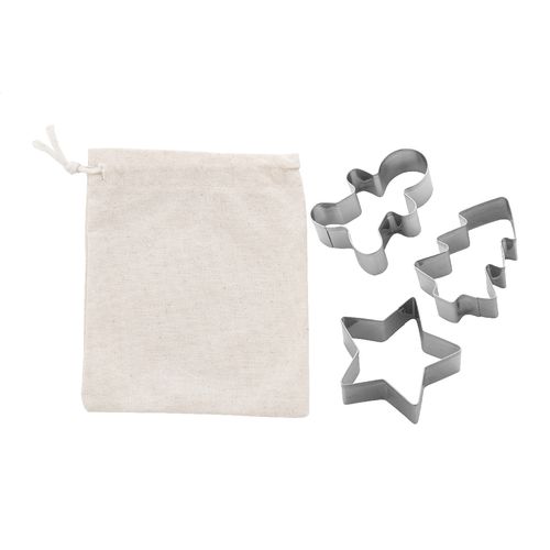 Set de 3 Emporte-Pièces de Noël Personnalisables en Acier Inoxydable