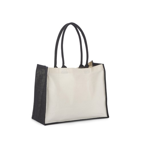 Sac Shopping Mono-Compartiment Personnalisable - Noir Élégant