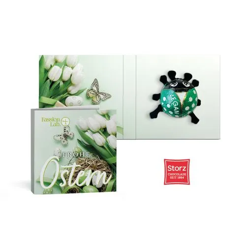 LAPIN DE PÂQUES VEGAN dans une carte personnalisable