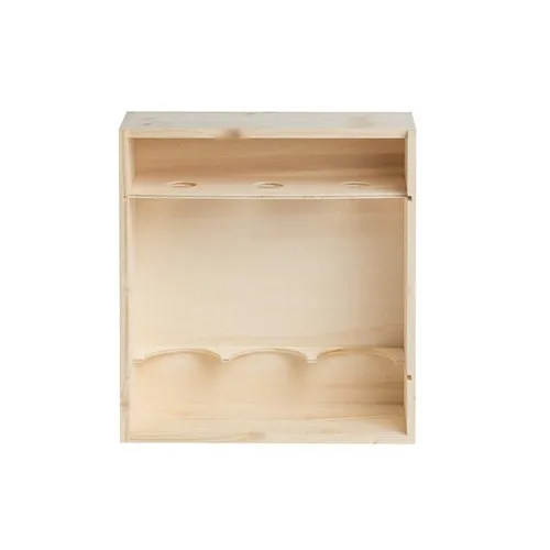 Coffret Bois 3 Bouteilles Champagne Personnalisable - Fermeture Clipper