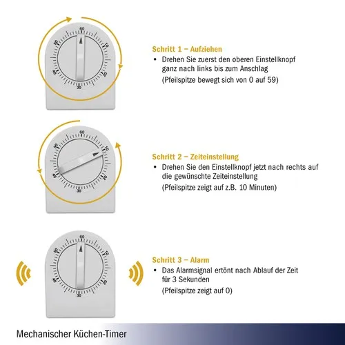 Minuteur mécanique personnalisable 60 minutes - Objet publicitaire