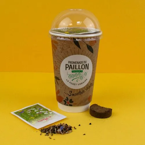 Smoothie Publicitaire avec Graines à Planter - Gobelet Personnalisable
