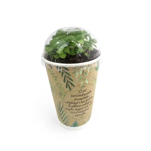 Smoothie Publicitaire avec Graines à Planter - Gobelet Personnalisable