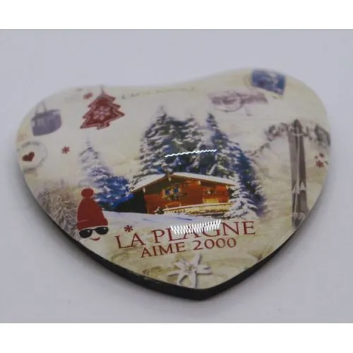 Magnet Verre Personnalisé Rond et Cœur - Impression Incluse