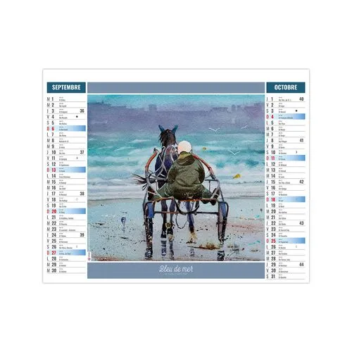 2EN1 - AQUARELLE 2026 - XXL 474 x 700 mm - MARQUAGE 1 COULEUR