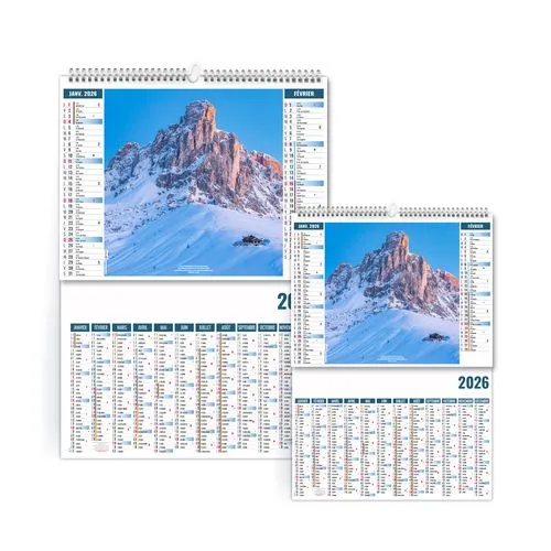 2EN1 - CALME 2026 - XXL 474 x 700 mm - MARQUAGE 1 COULEUR