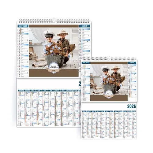 2EN1 - ENFANTS 2026 - SMALL 330 x 470 mm - MARQUAGE 1 COULEUR