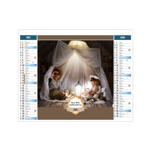 2EN1 - ENFANTS 2026 - SMALL 330 x 470 mm - MARQUAGE 1 COULEUR