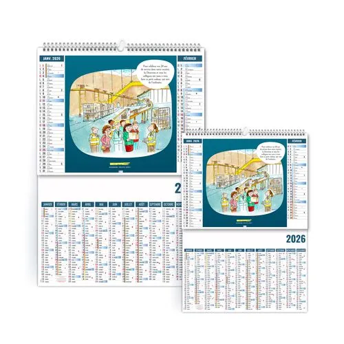 2EN1 - HUMOUR 2026 - XXL 474 x 700 mm - MARQUAGE 1 COULEUR