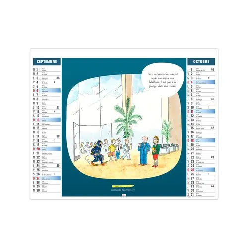 2EN1 - HUMOUR 2026 - XXL 474 x 700 mm - MARQUAGE 1 COULEUR