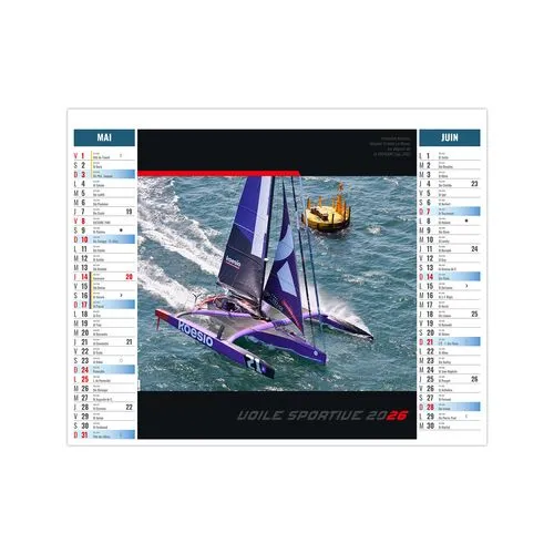 2EN1 - MARIN 2026 - XXL 474 x 700 mm - MARQUAGE 1 COULEUR