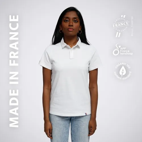 Polo Jersey Femme en Coton Bio Personnalisable - 240g/m²