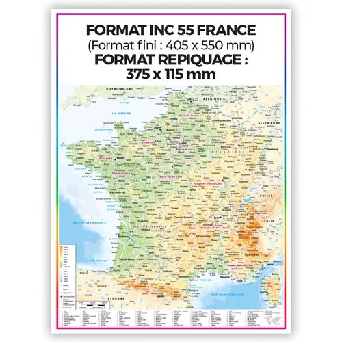 Calendrier Bancaire 2026 avec Carte de France - Format 405x550mm