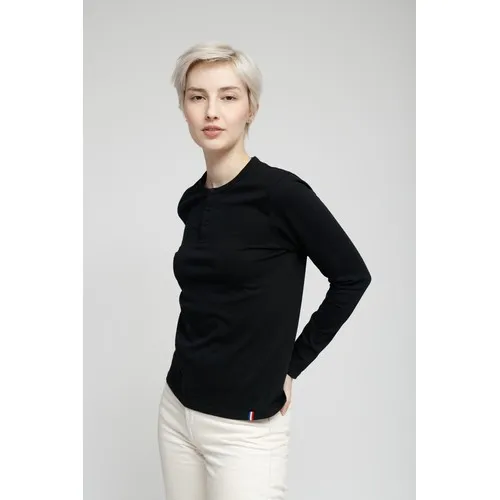 Henley Femme Manches Longues Bio - Personnalisable par Sérigraphie