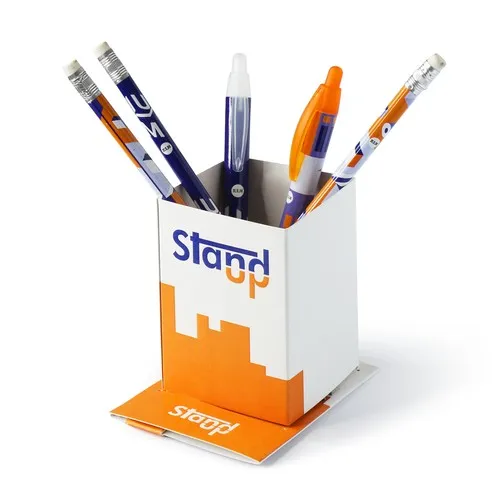 Pot à Crayons Carton Pop-Up Personnalisable par Sérigraphie